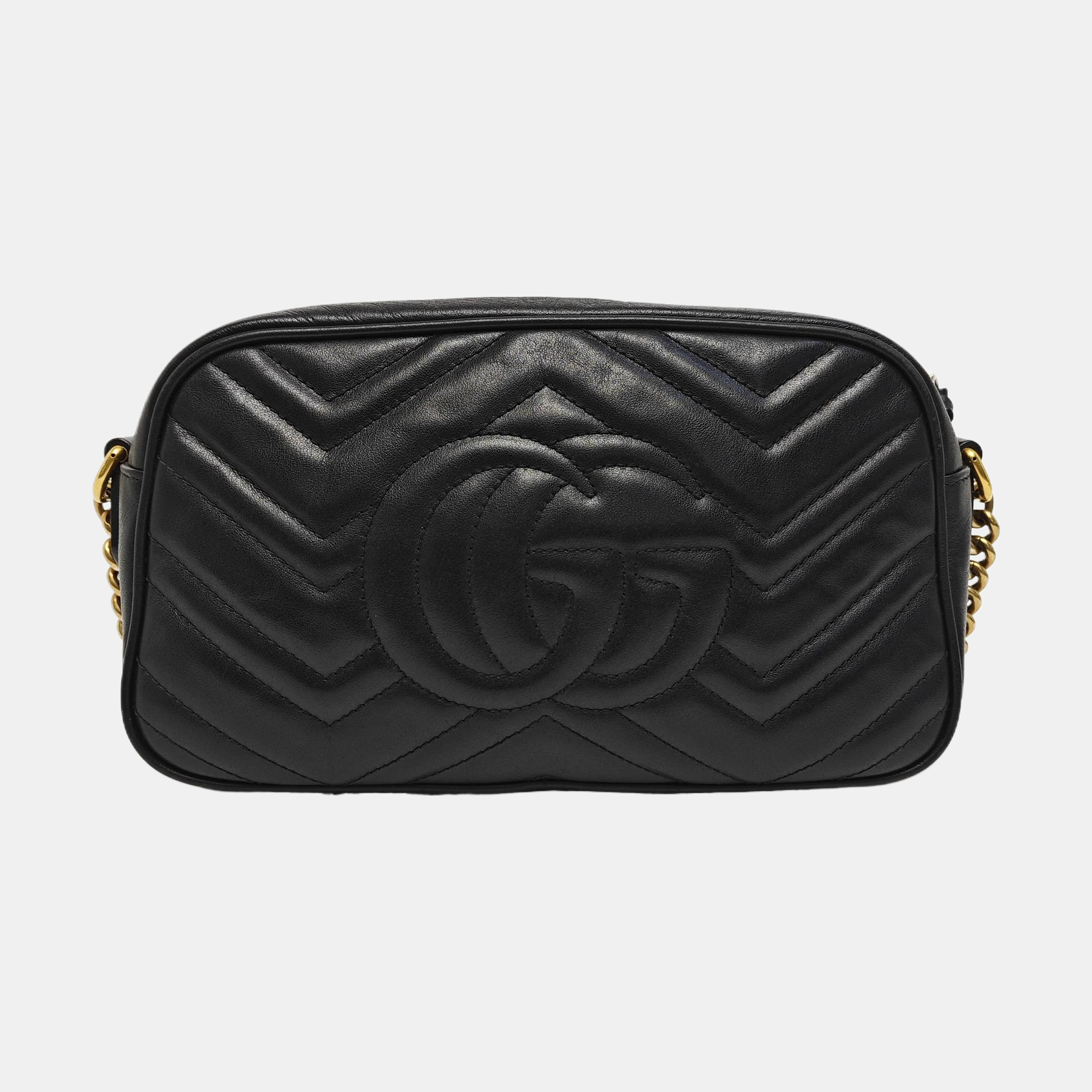 GG Marmont Small Quilted Calfskin Black