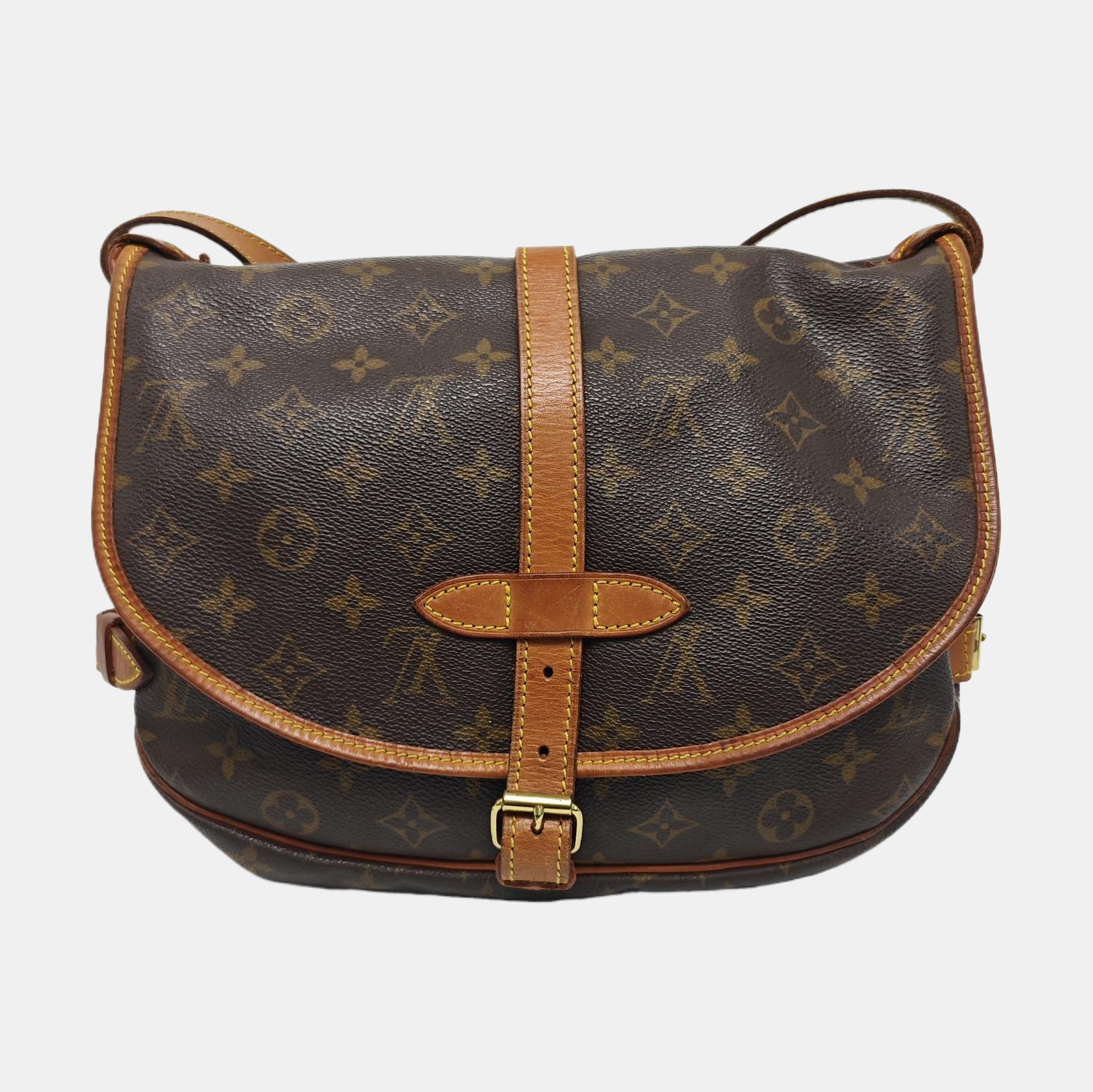 SAUMUR 30 Monogram Coated Canvas Brown