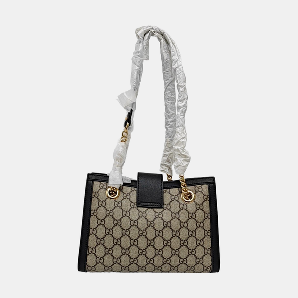 Padlock Small Monogram Coated Canvas Beige