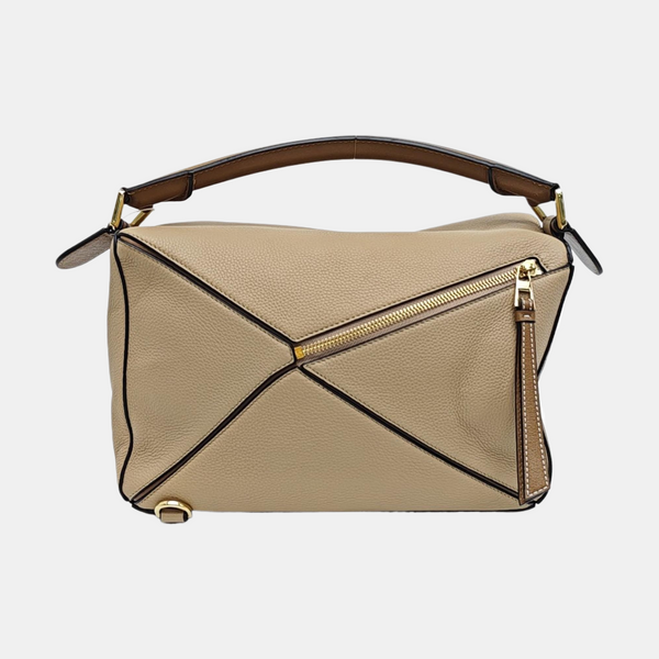 Puzzle Medium Calfskin Beige
