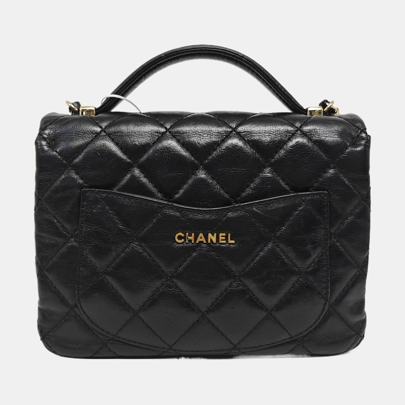 TRENDY CC Quilted Calfskin Black