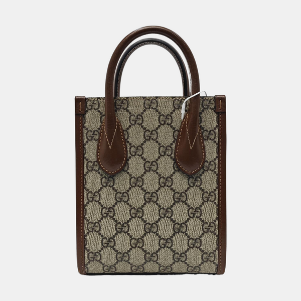 Retro Mini Monogram Coated Canvas Beige