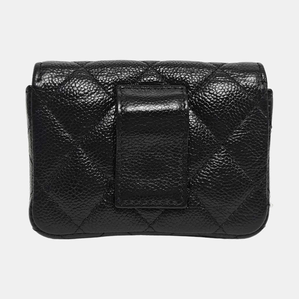 Quilted Grained Calfskin Black