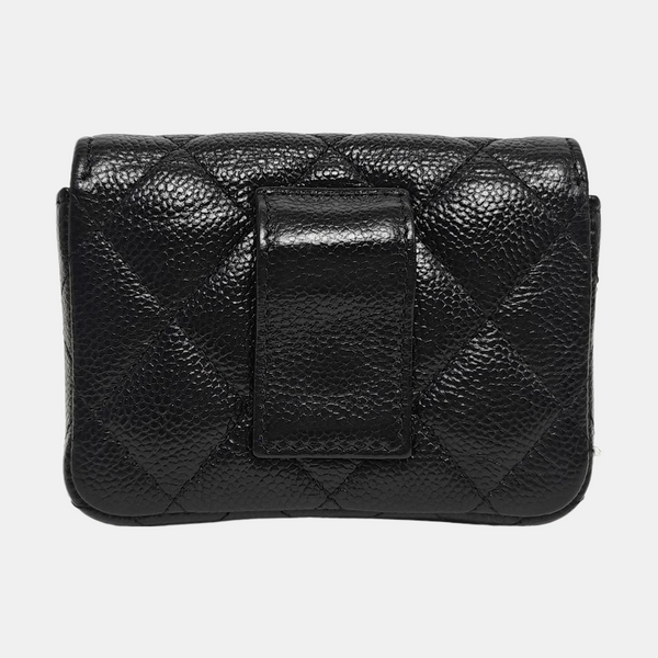 Quilted Grained Calfskin Black