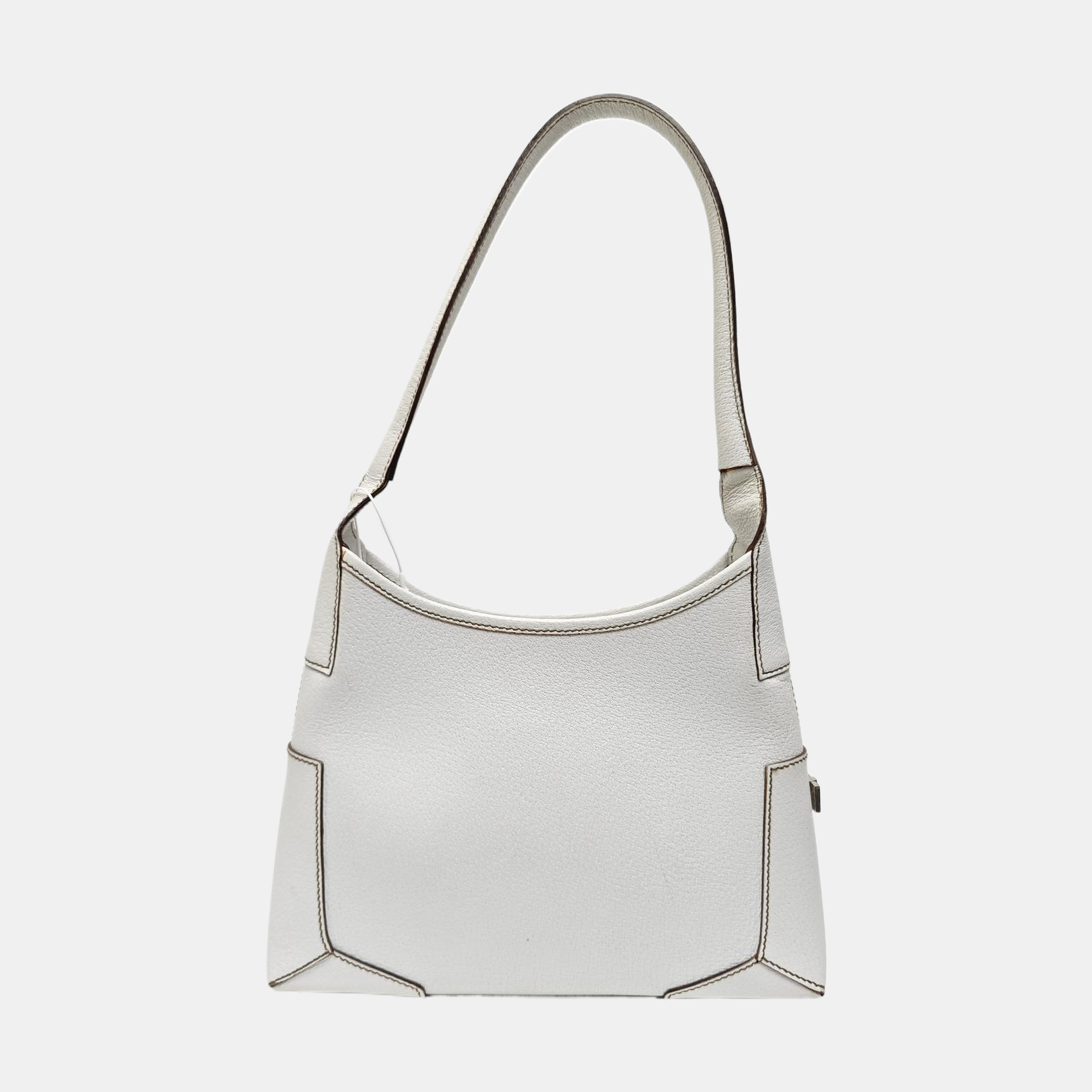 Calfskin Top Handle Bag White