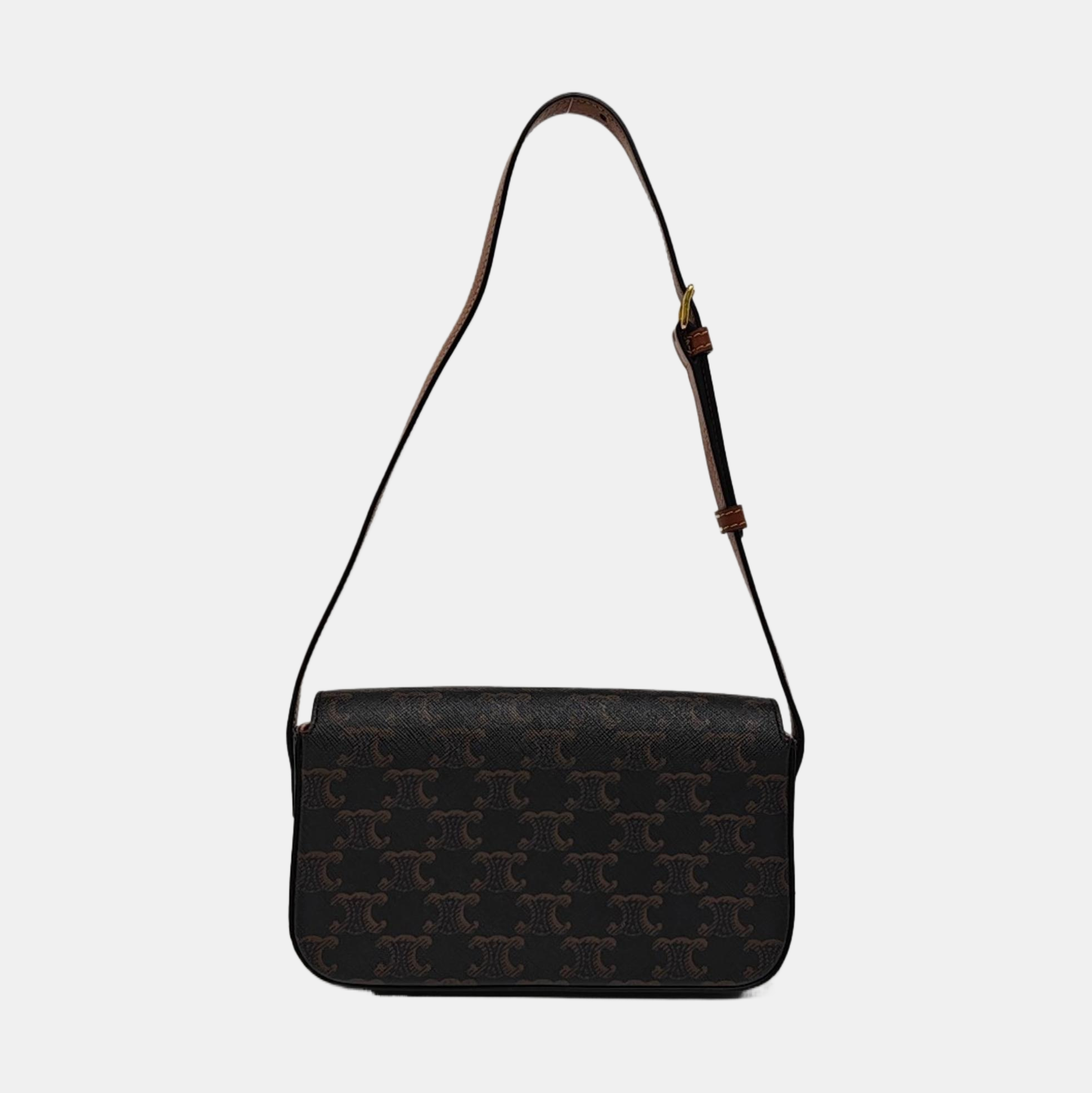 TRIOMPHE Small Coated Canvas Brown