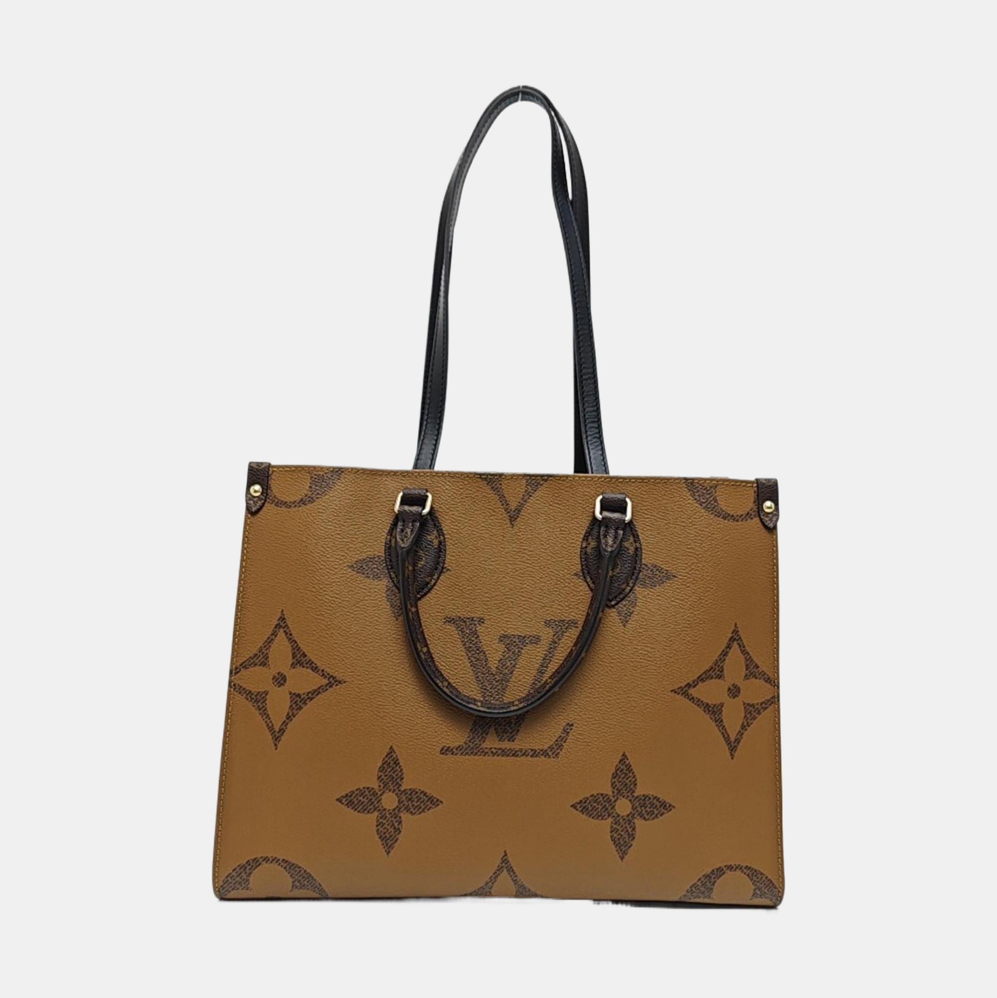 Authenticated pre-owned  ONTHEGO MM Monogram Coated Canvas Brown - Tote Bag at Looply