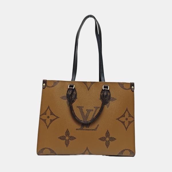 Authenticated pre-owned  ONTHEGO MM Monogram Coated Canvas Brown - Tote Bag at Looply