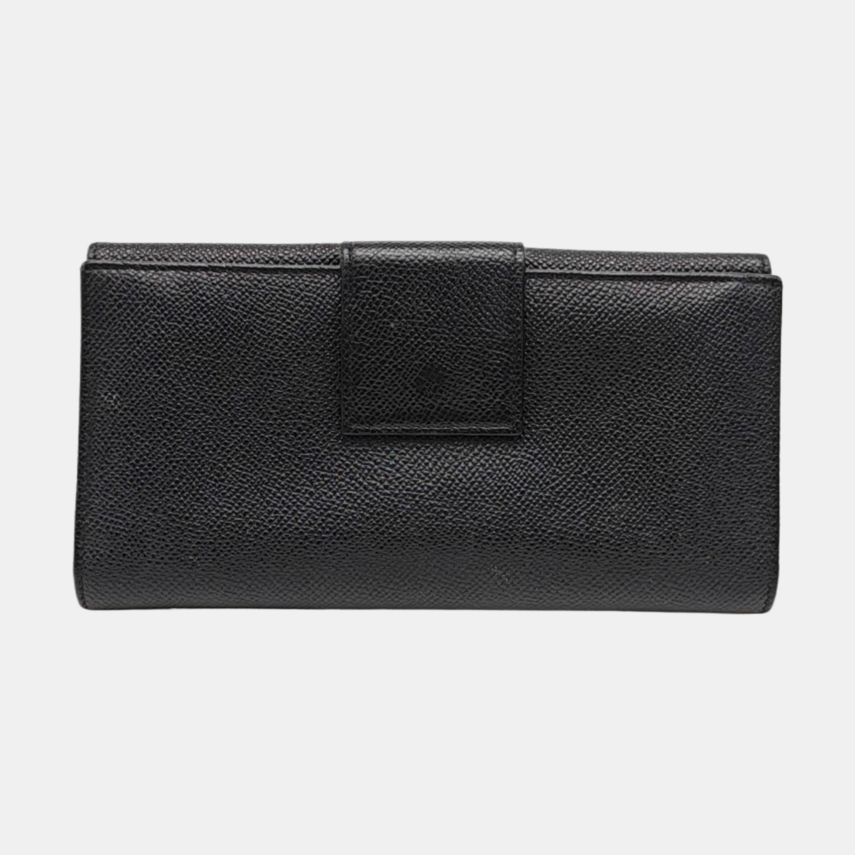 BVLGARI Calfskin Black Wallet