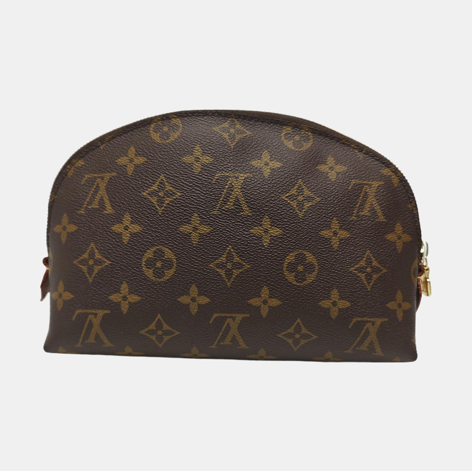 COSMETIC Monogram Coated Canvas Brown
