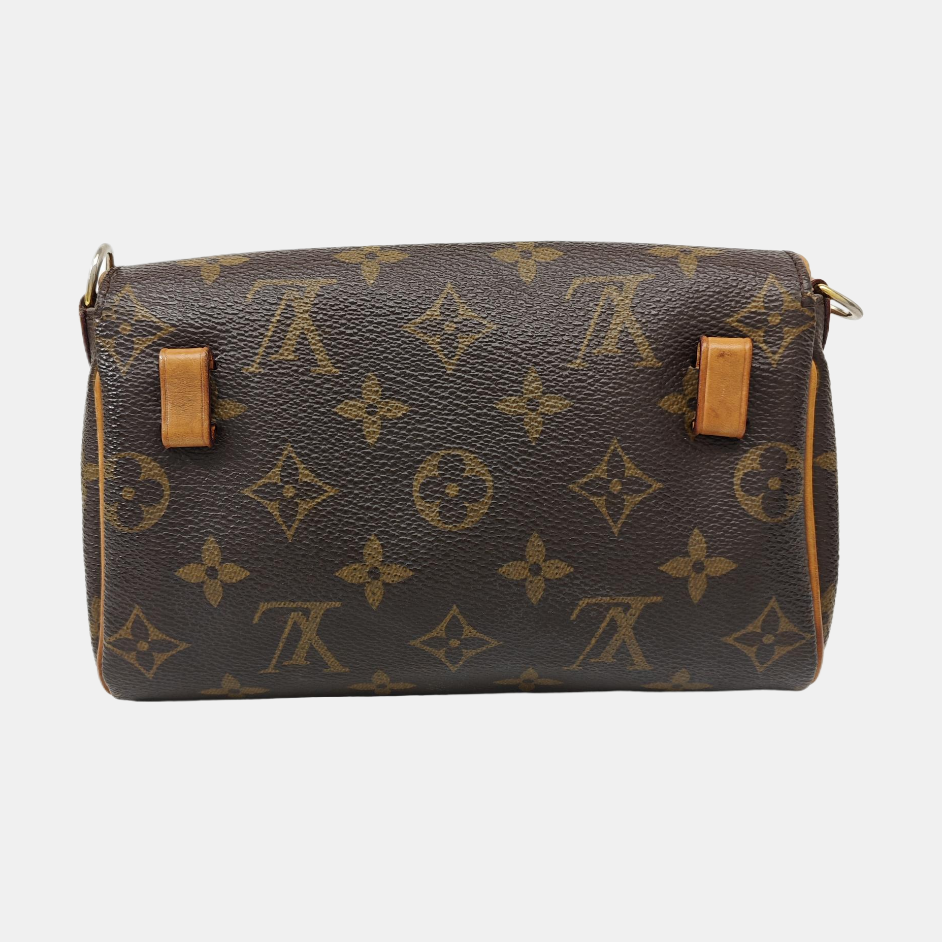 Monogram Coated Canvas Shoulder Bag Brown
