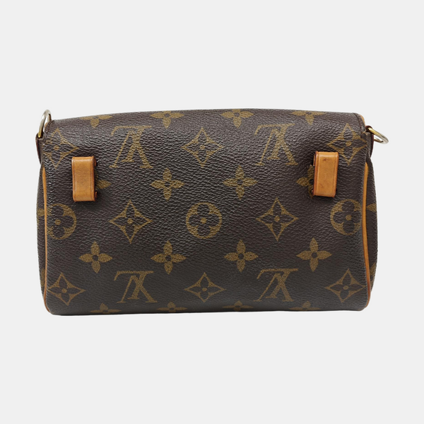 Monogram Coated Canvas Shoulder Bag Brown