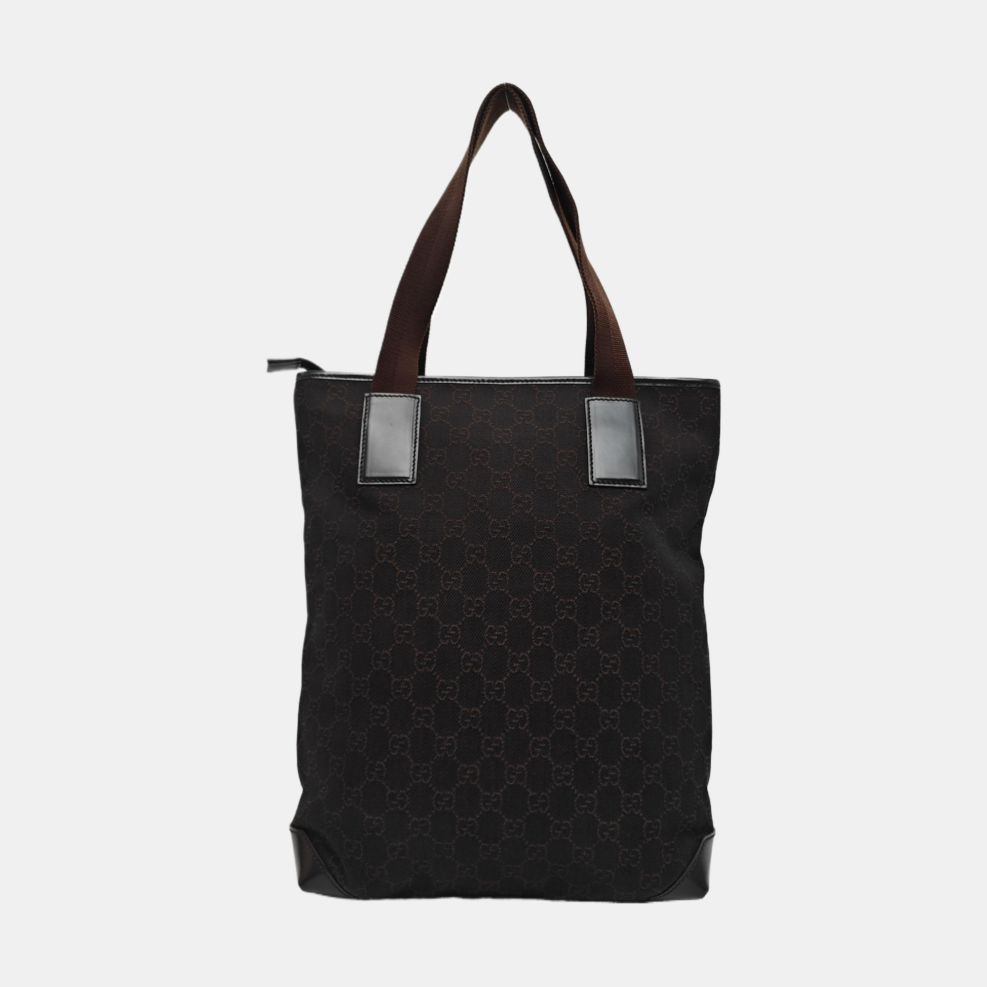 Monogram Canvas Tote Bag Brown