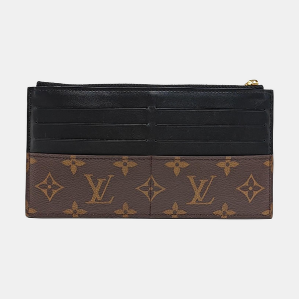 SLIM Monogram Coated Canvas Brown Wallet