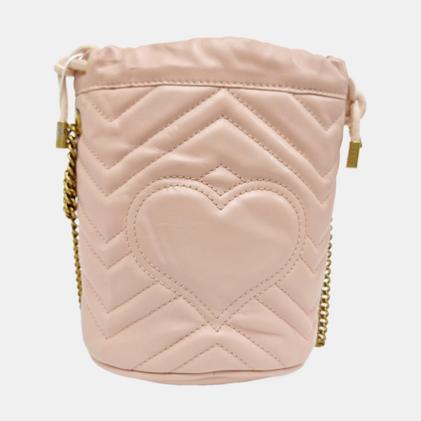 GG Marmont Mini Quilted Calfskin Pink
