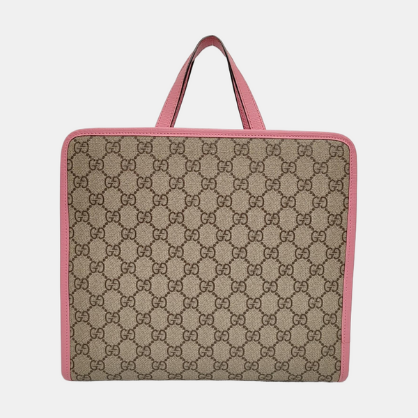 Children’s GG Bucket Monogram Coated Canvas Beige
