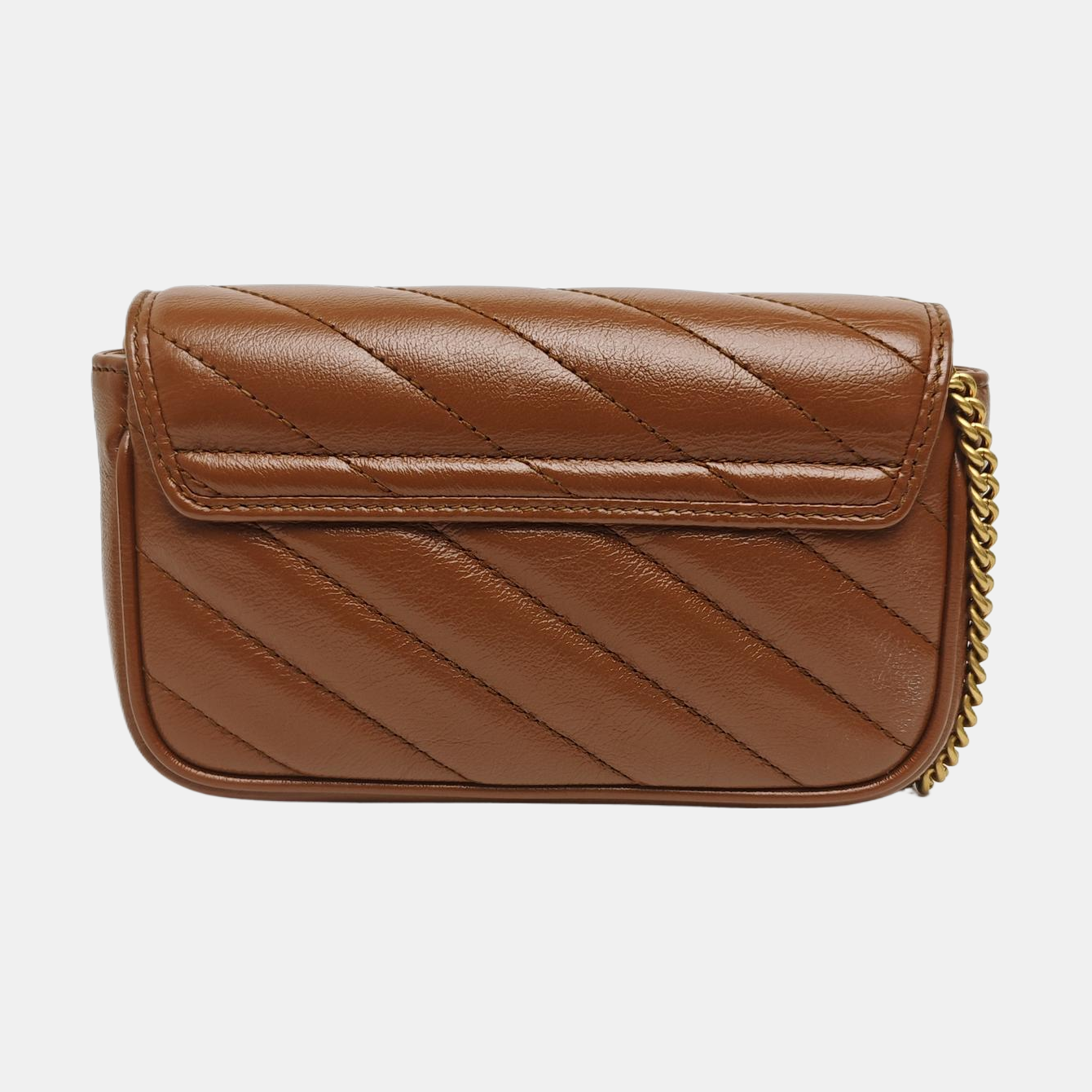 GG Marmont Mini Quilted Calfskin Brown