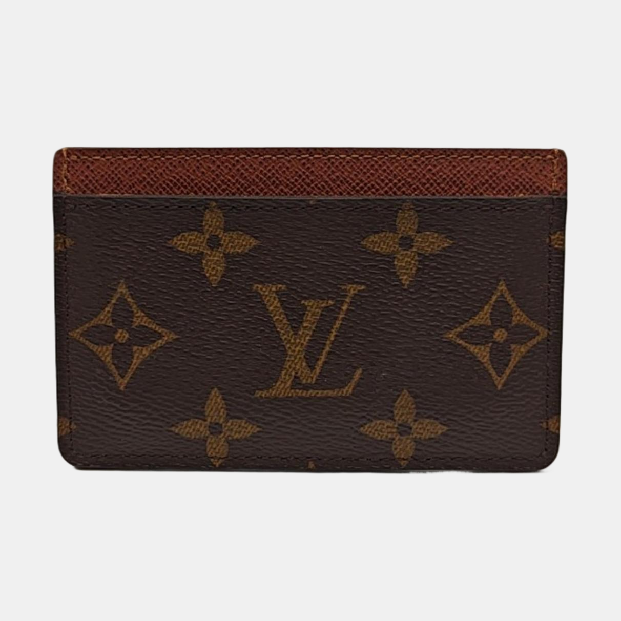 Monogram Coated Canvas Card Holder Brown