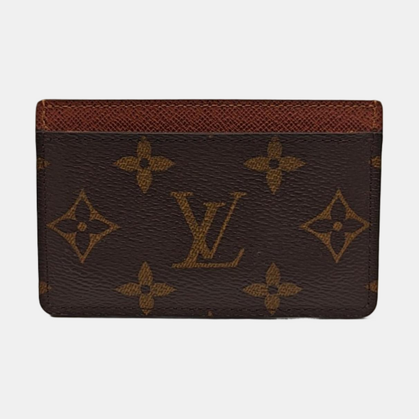 Monogram Coated Canvas Card Holder Brown