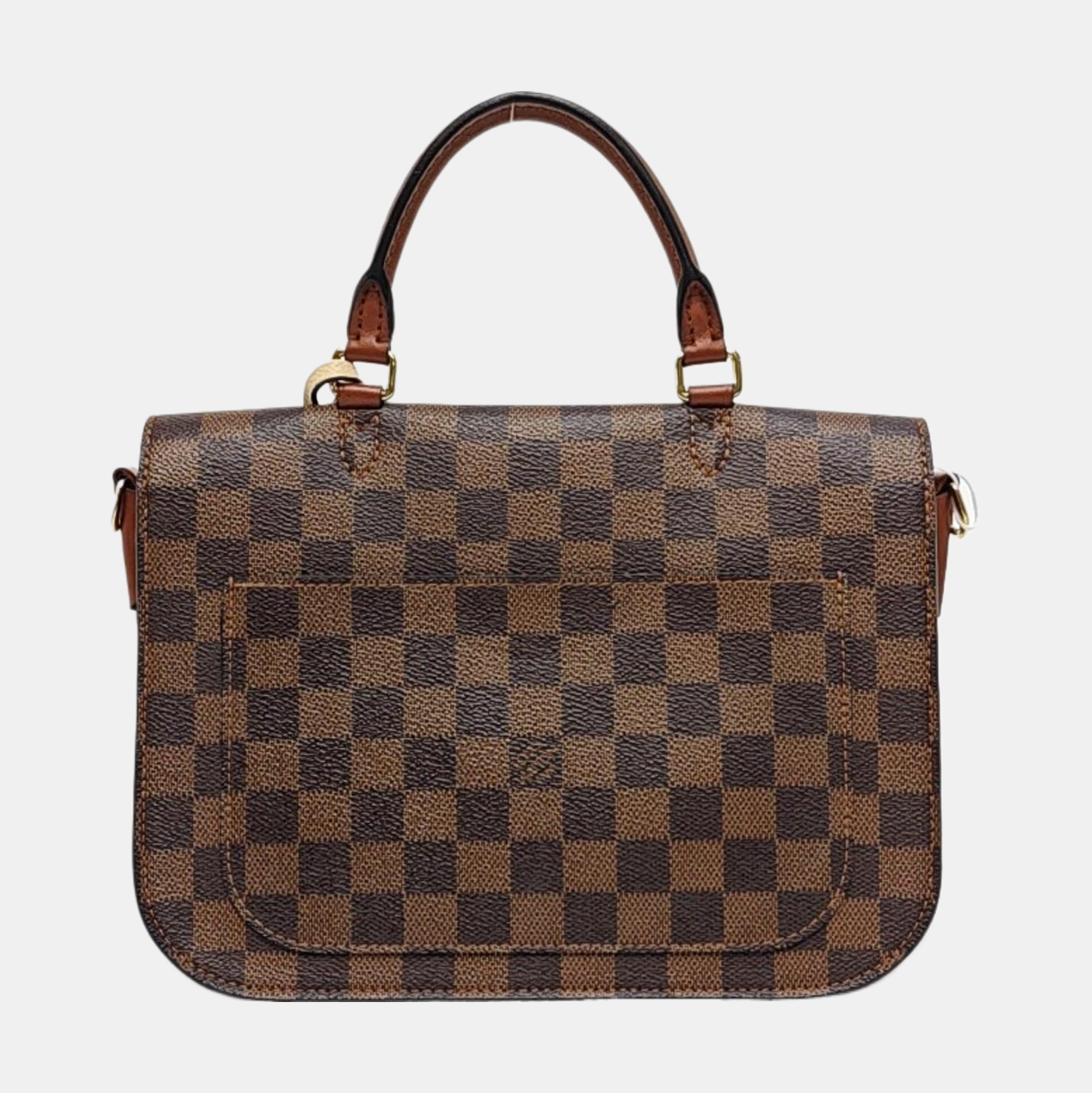 BEAUMARCHAIS Damier Ebene Coated Canvas Brown