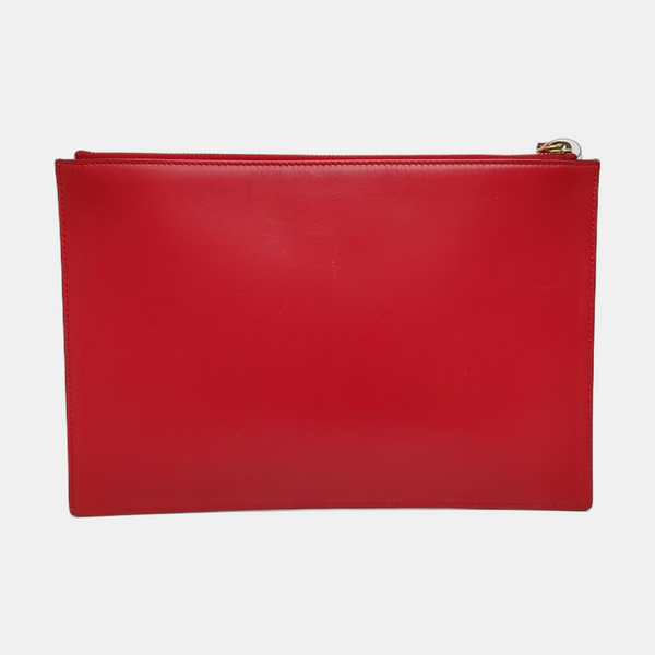 Monogram Coated Canvas Clutch Beige