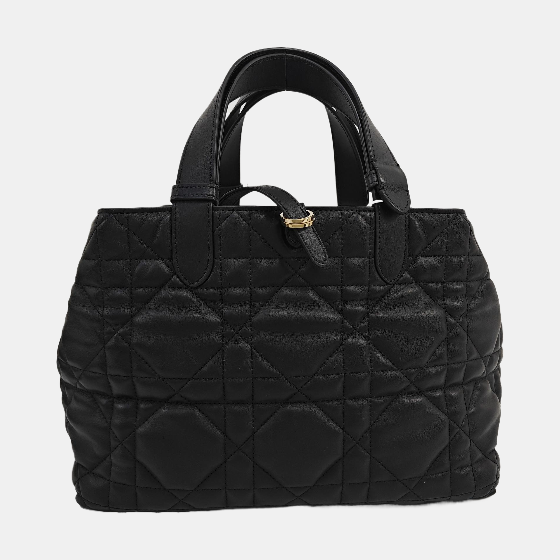 Toujours Medium Cannage Calfskin Black