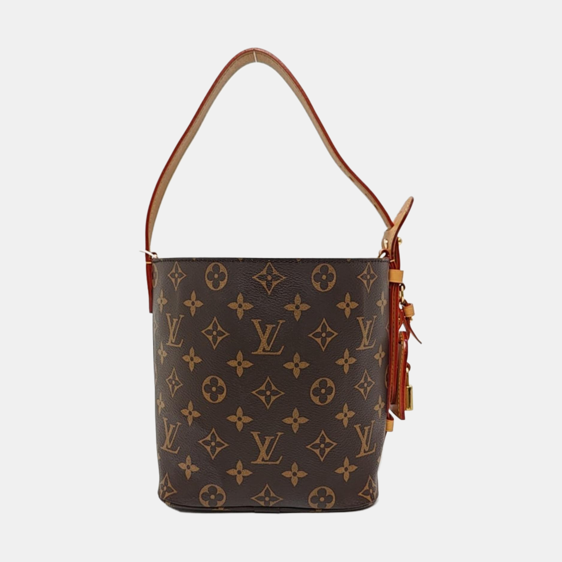ALL IN BB Monogram Coated Canvas Brown