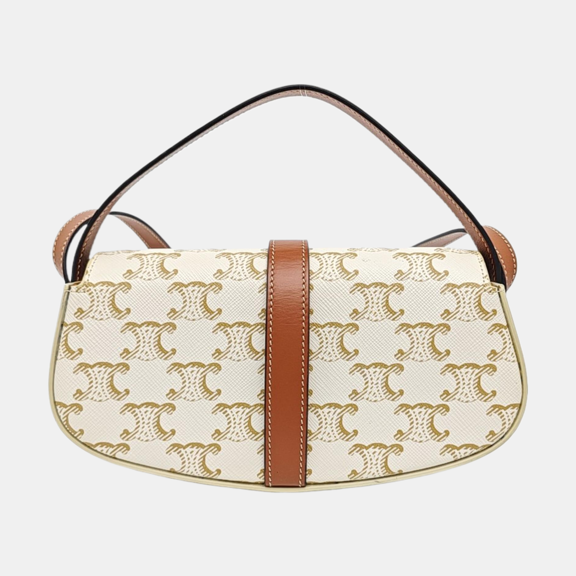 Coated Canvas Shoulder Bag White