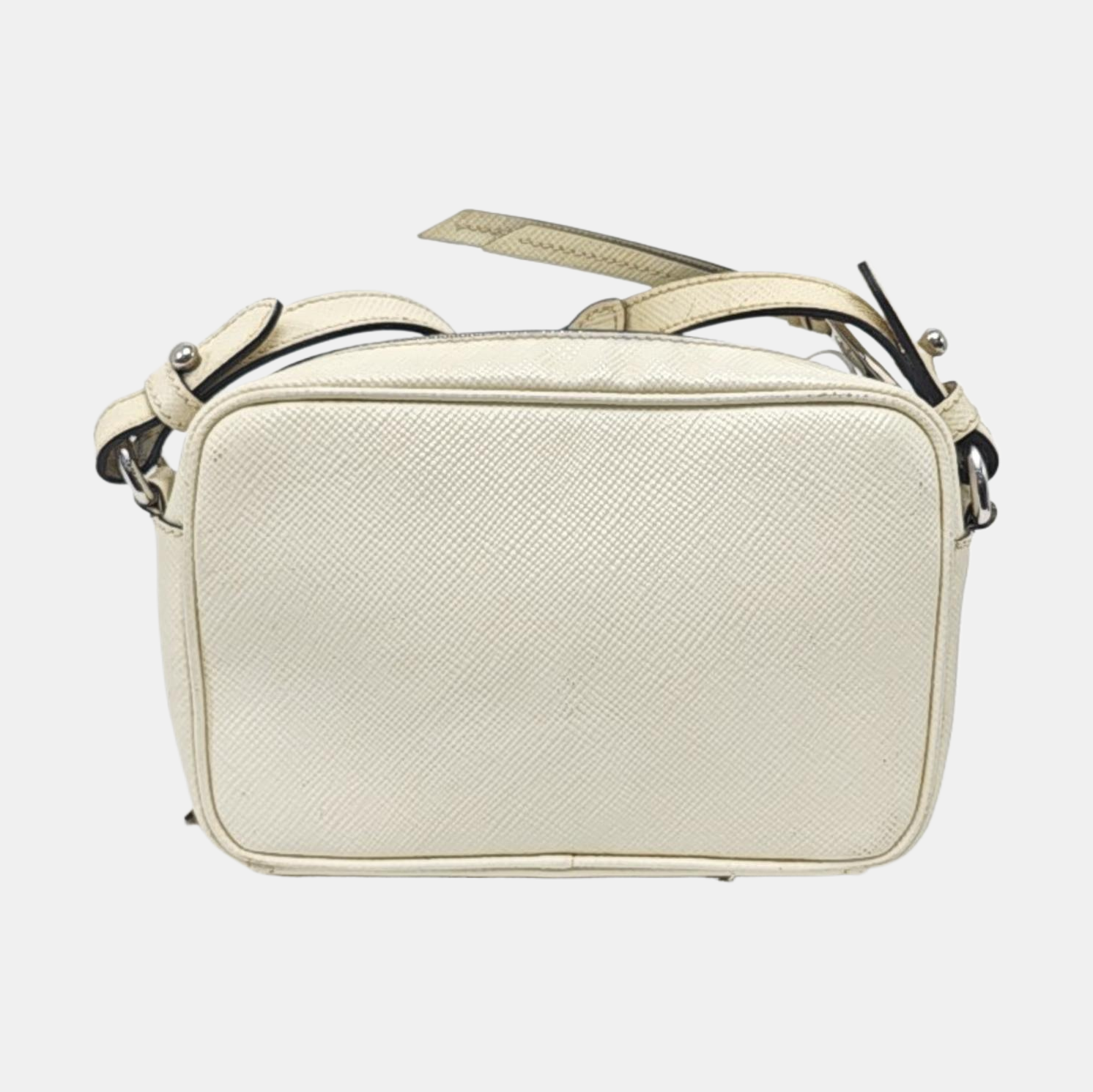 Saffiano Calfskin Shoulder Bag White