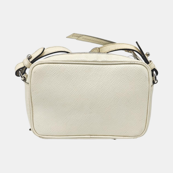 Saffiano Calfskin Shoulder Bag White