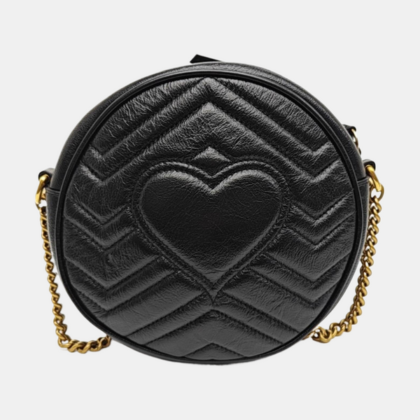 GG Marmont Mini Quilted Calfskin Black