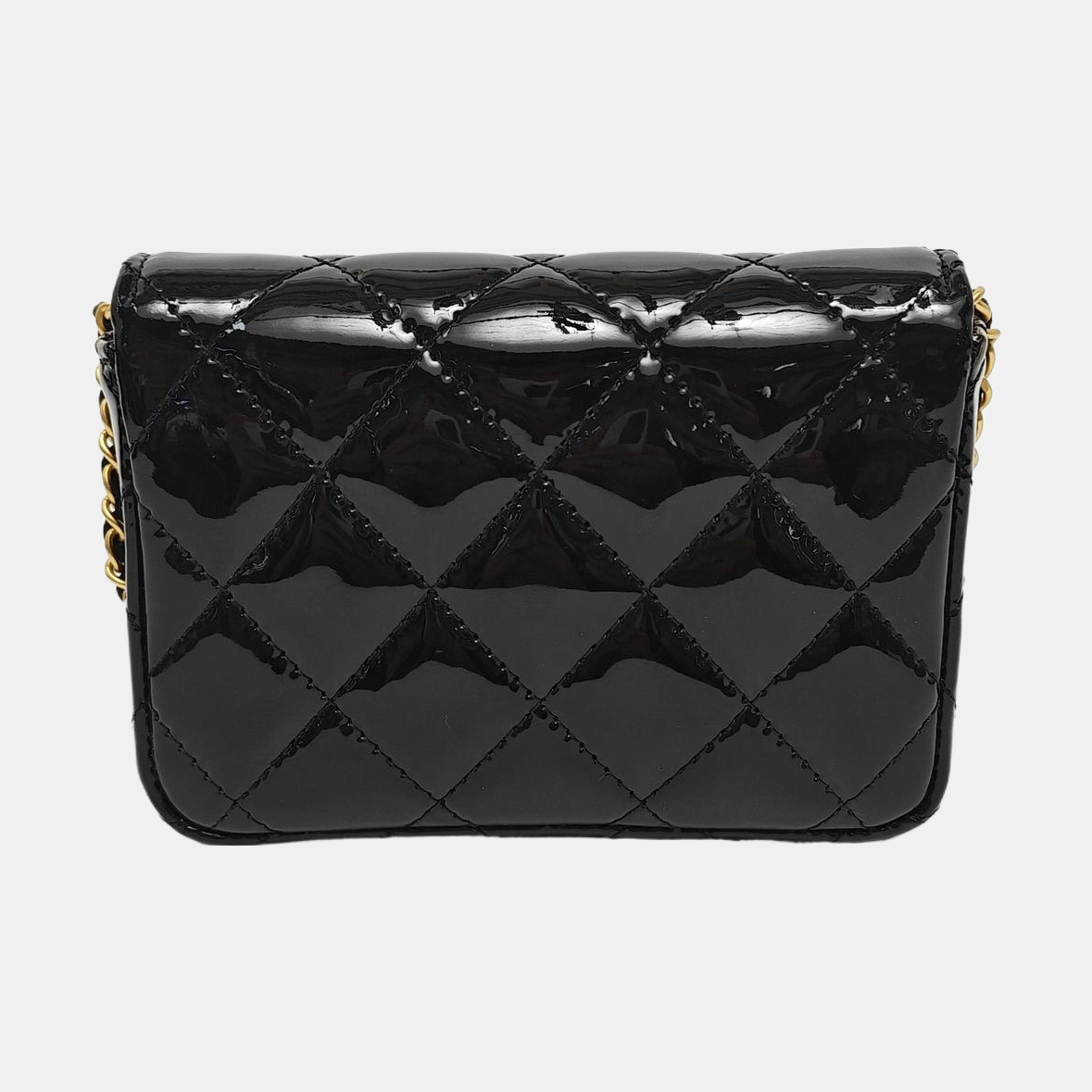 Quilted Patent Leather Black