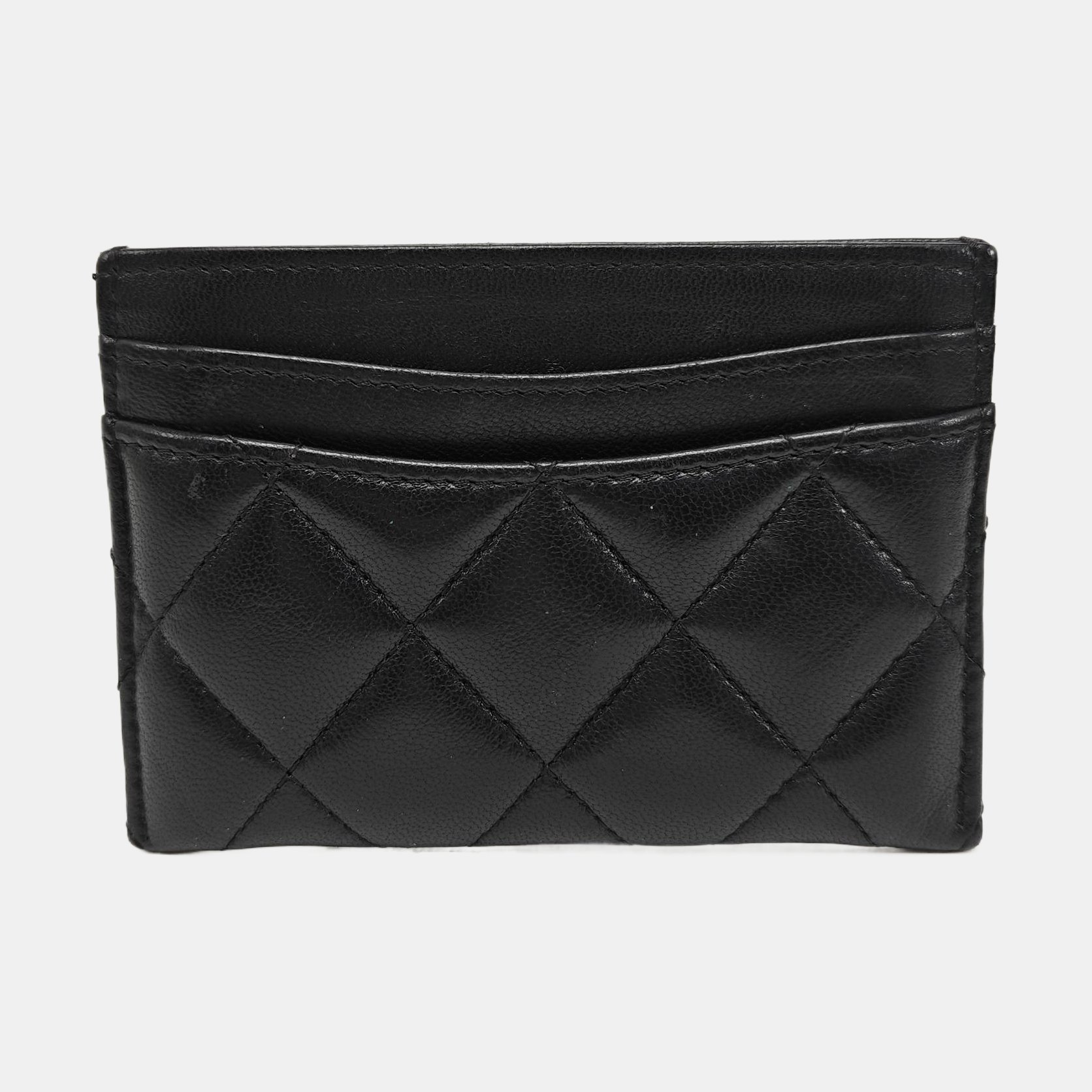 CLASSIC FLAP Quilted Lambskin Black Card Holder