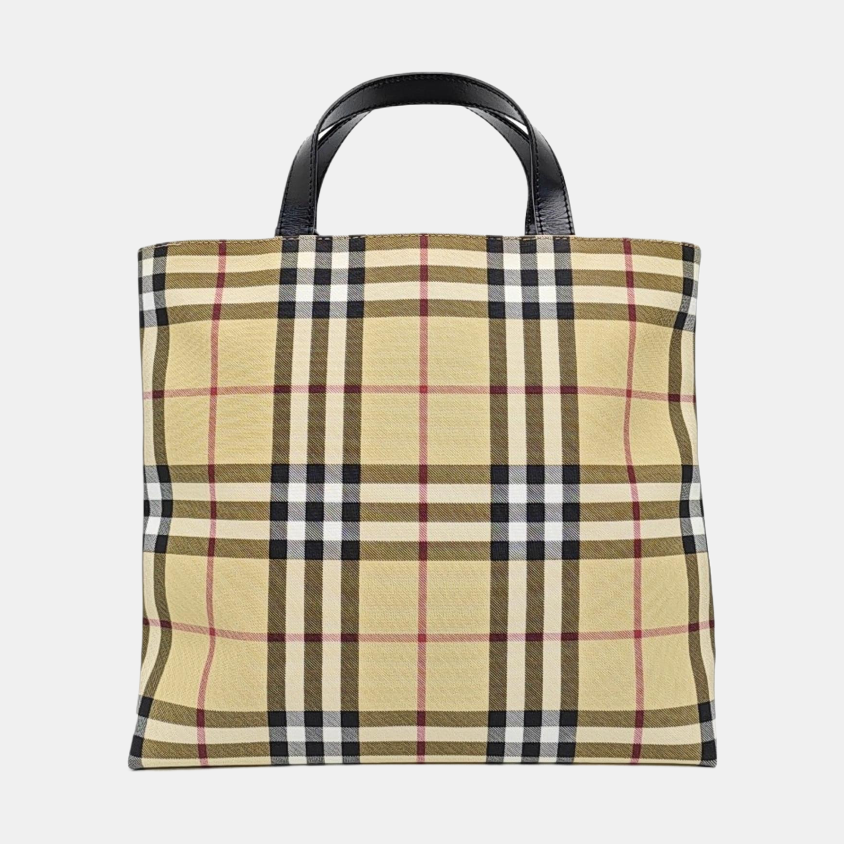 Coated Canvas Tote Bag Beige