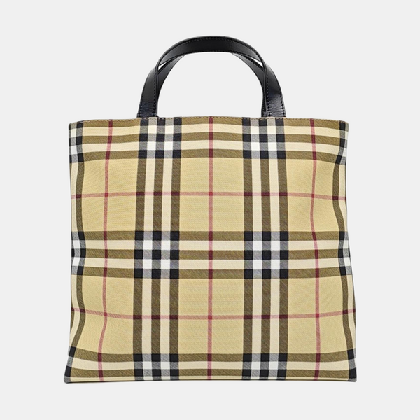 Coated Canvas Tote Bag Beige