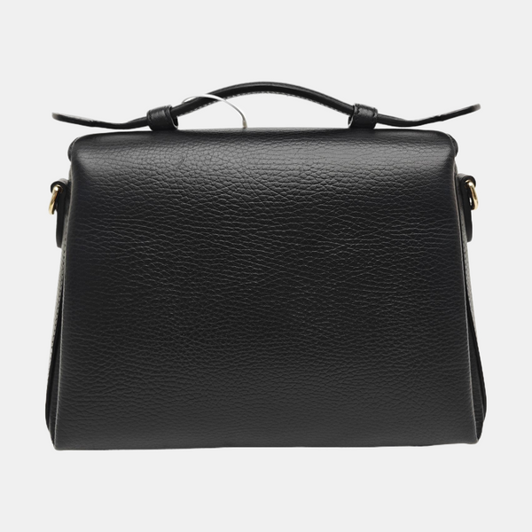 Interlocking G Large Calfskin Black