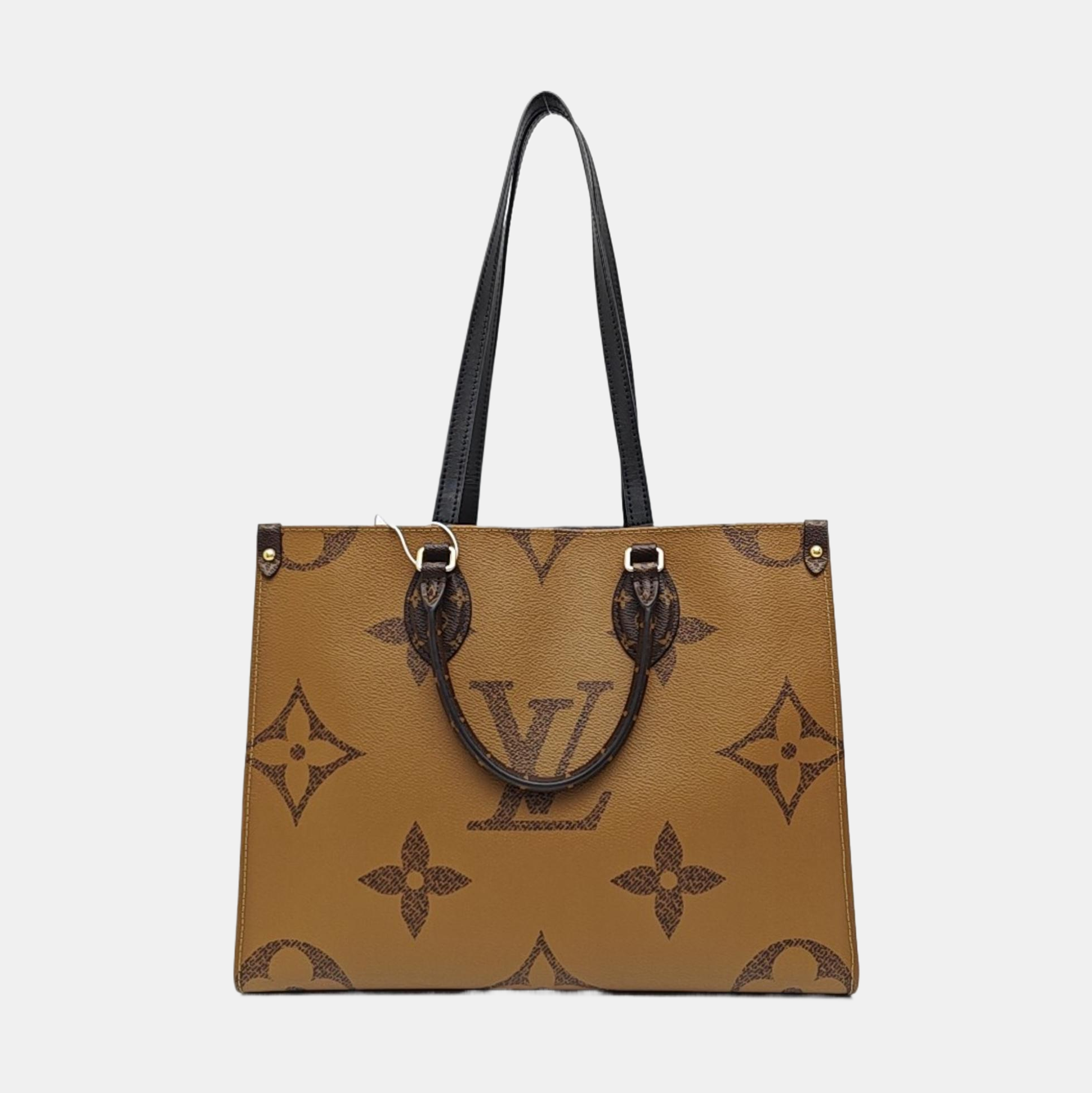 ONTHEGO MM Monogram Coated Canvas Brown