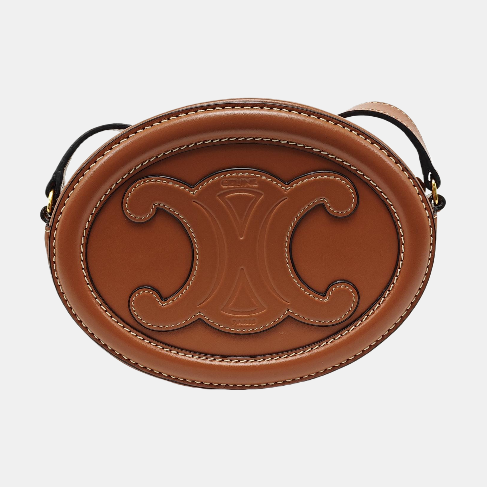 TRIOMPHE Small Calfskin Brown