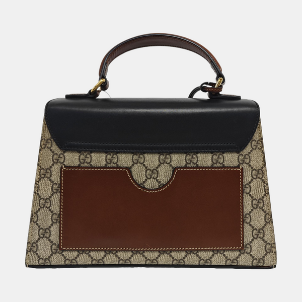 Padlock Small Monogram Coated Canvas Beige