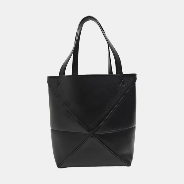 Puzzle Fold Mini Calfskin Black