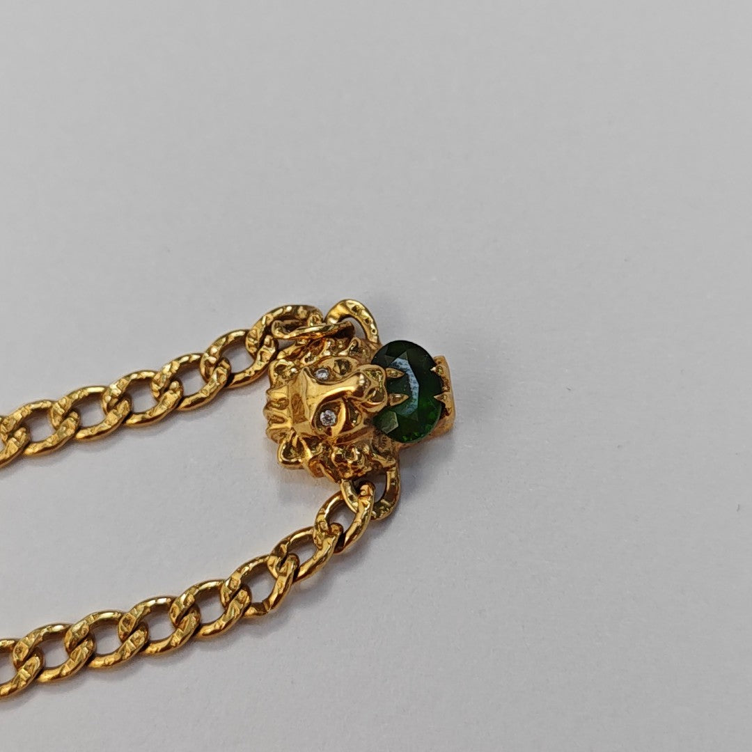 Lion Head 18k Gold Bracelet