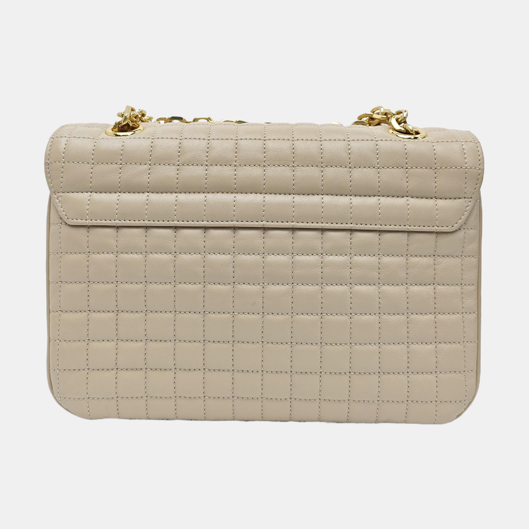 C Medium Quilted Calfskin Beige