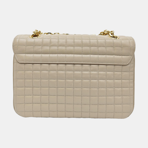 C Medium Quilted Calfskin Beige