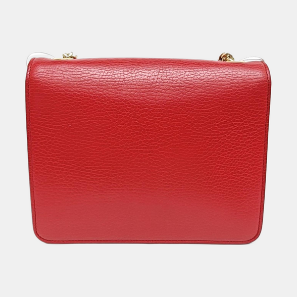Interlocking G Small Calfskin Red