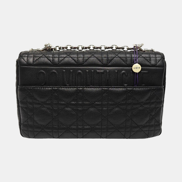 Dior Caro Medium Cannage Lambskin Black