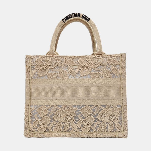 Book Tote Small Fabric Beige