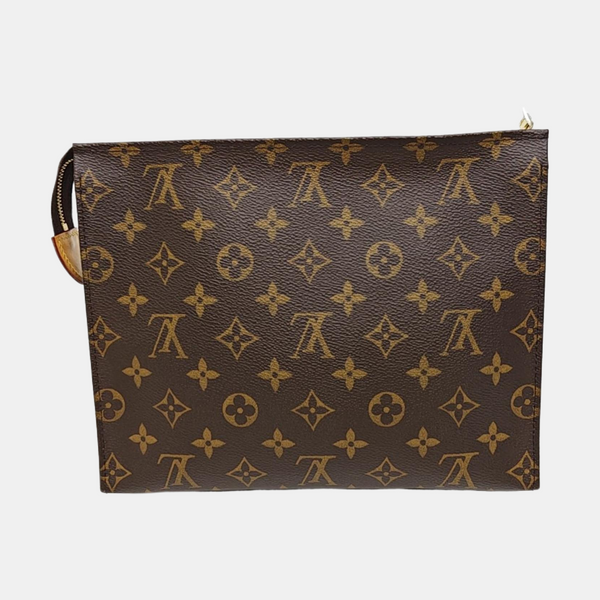 TOILET POCKET 26 Monogram Coated Canvas Brown