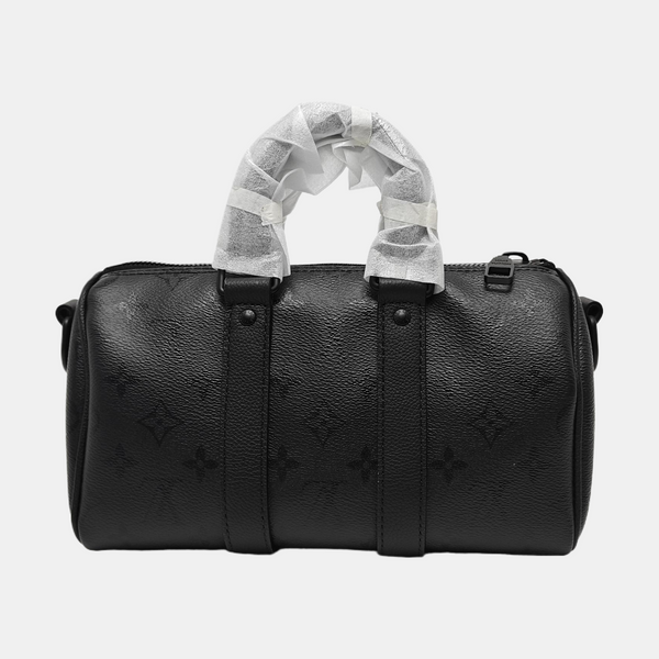 KEEPALL 25 Monogram Coated Canvas Black