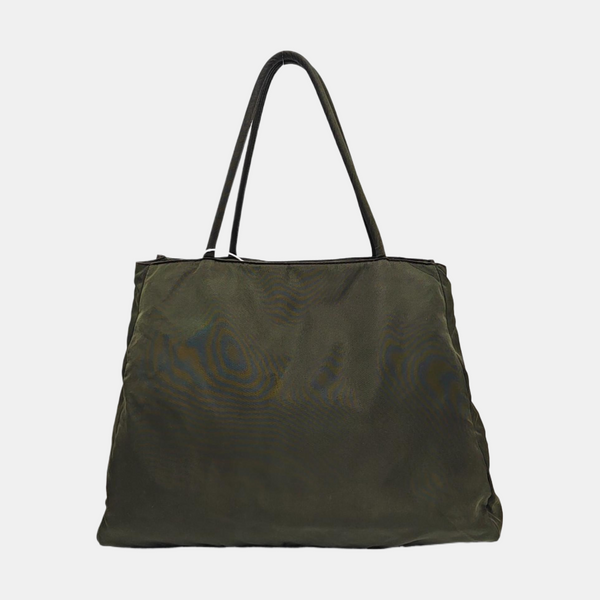 Nylon Top Handle Bag Green