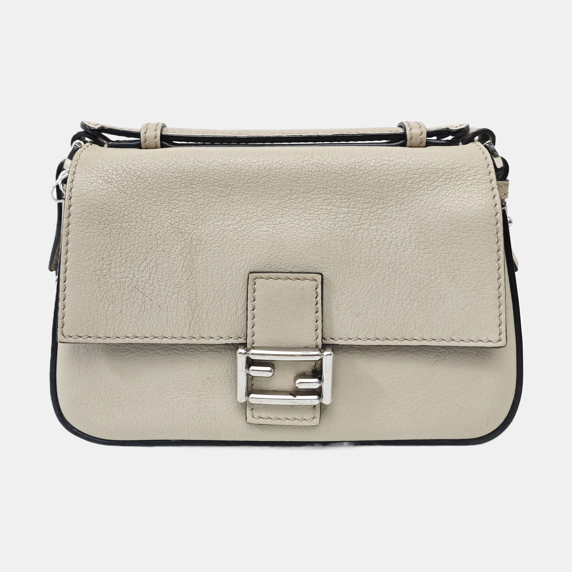 Calfskin Shoulder Bag Gray